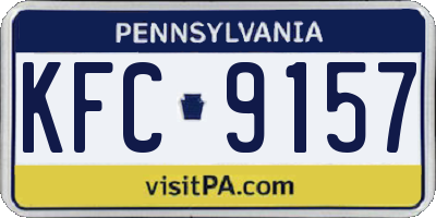 PA license plate KFC9157