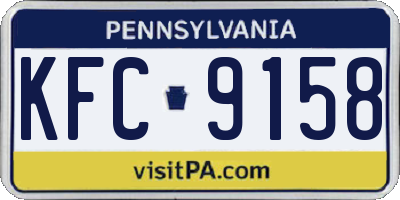 PA license plate KFC9158