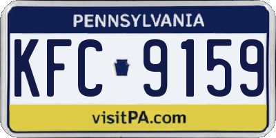 PA license plate KFC9159