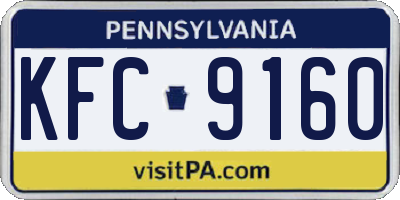 PA license plate KFC9160