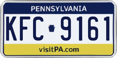 PA license plate KFC9161