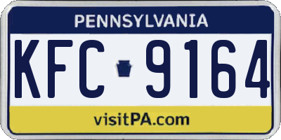 PA license plate KFC9164