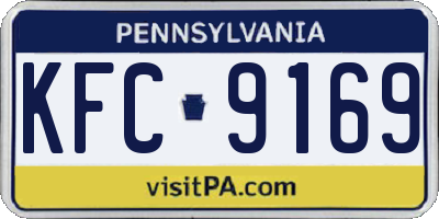 PA license plate KFC9169