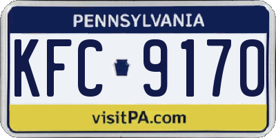 PA license plate KFC9170