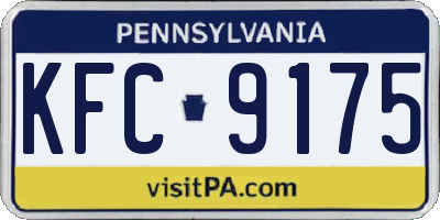 PA license plate KFC9175