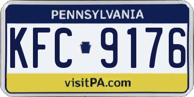 PA license plate KFC9176