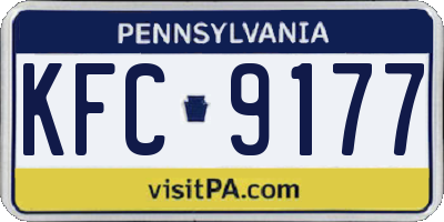 PA license plate KFC9177