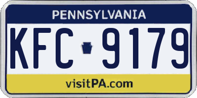 PA license plate KFC9179