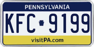 PA license plate KFC9199