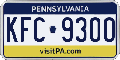 PA license plate KFC9300