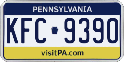 PA license plate KFC9390