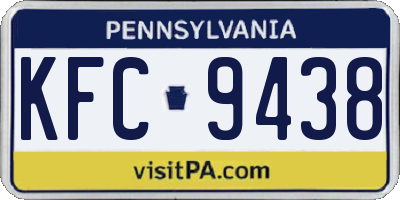 PA license plate KFC9438