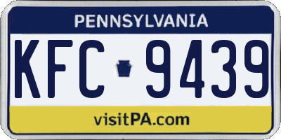 PA license plate KFC9439