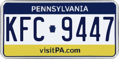 PA license plate KFC9447