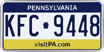 PA license plate KFC9448