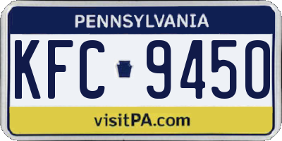 PA license plate KFC9450