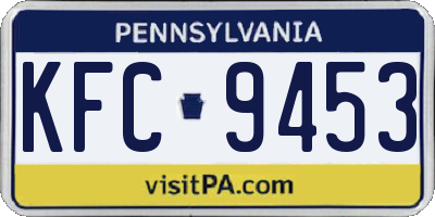 PA license plate KFC9453
