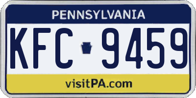 PA license plate KFC9459