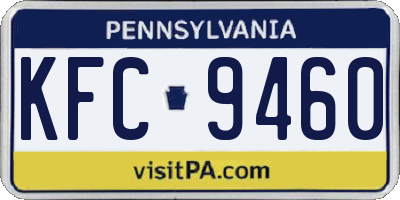 PA license plate KFC9460