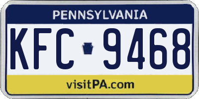 PA license plate KFC9468