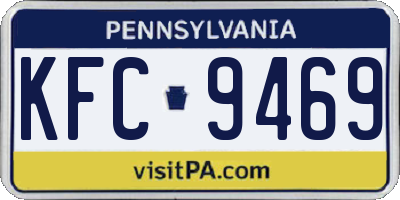 PA license plate KFC9469