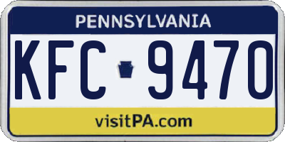 PA license plate KFC9470