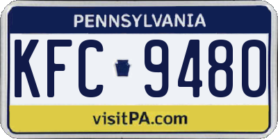PA license plate KFC9480