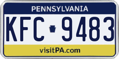 PA license plate KFC9483