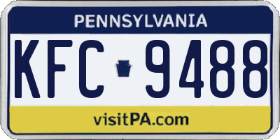 PA license plate KFC9488