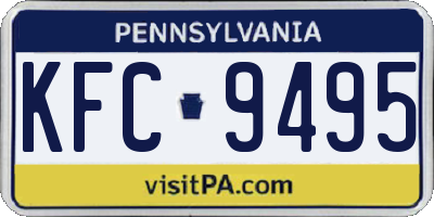 PA license plate KFC9495