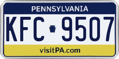 PA license plate KFC9507