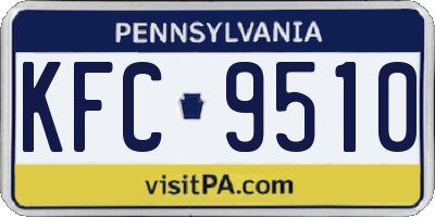 PA license plate KFC9510