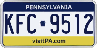 PA license plate KFC9512