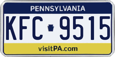 PA license plate KFC9515