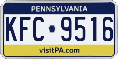 PA license plate KFC9516