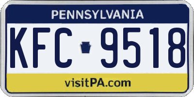 PA license plate KFC9518