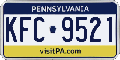PA license plate KFC9521
