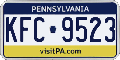 PA license plate KFC9523
