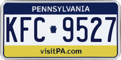 PA license plate KFC9527