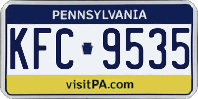 PA license plate KFC9535