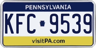 PA license plate KFC9539