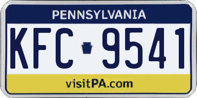 PA license plate KFC9541
