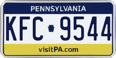 PA license plate KFC9544