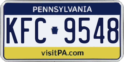 PA license plate KFC9548