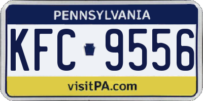 PA license plate KFC9556