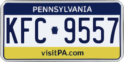 PA license plate KFC9557
