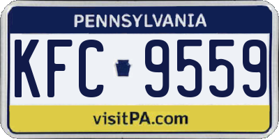 PA license plate KFC9559