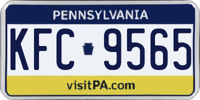 PA license plate KFC9565