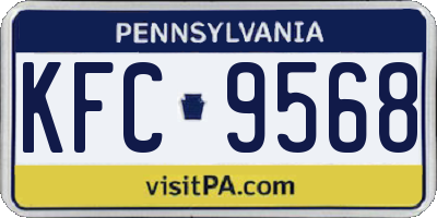 PA license plate KFC9568