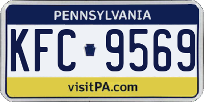 PA license plate KFC9569